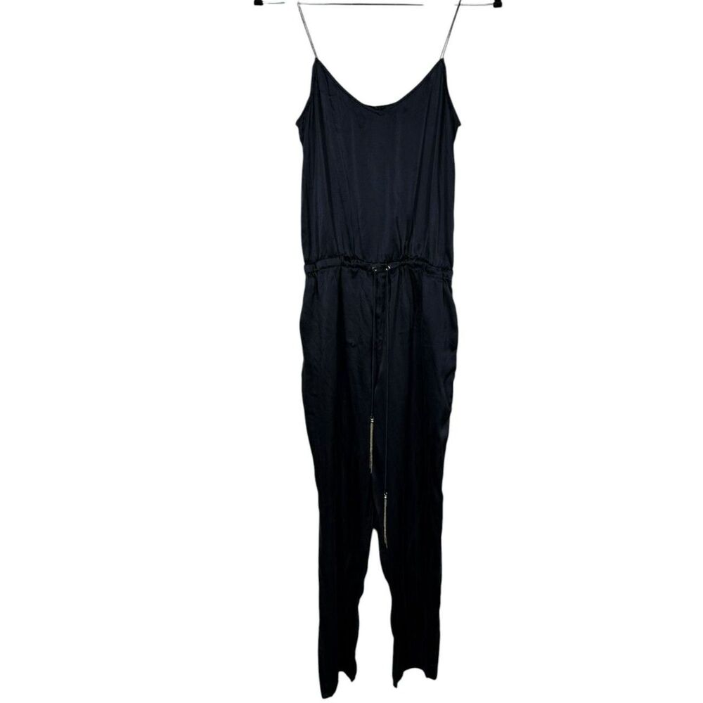 Marciano Black Silk Jumpsuit Size 4 **Flawed**